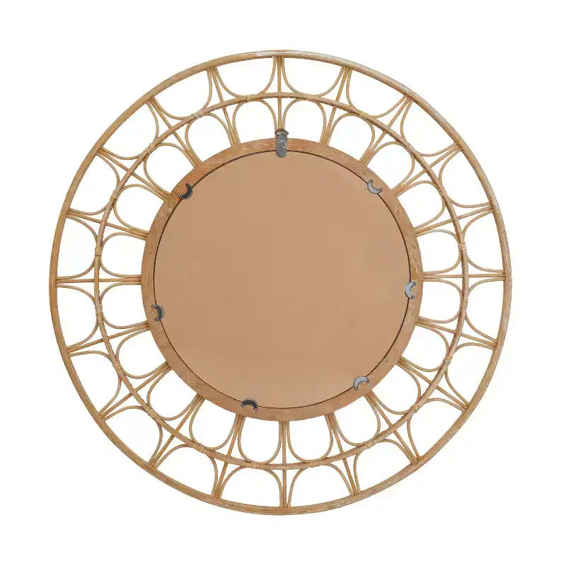 Miroir Mural Éclaté Bohème Bambou Marron