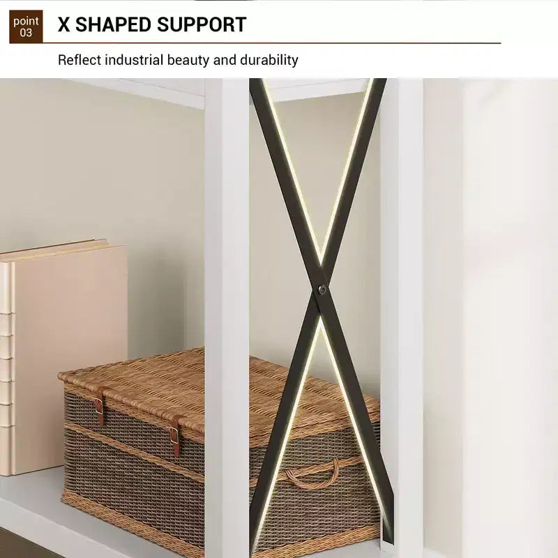 Console de Ferme à 2 Niveaux avec Tiroirs pour Couloir/Salon, MDF et Pieds en Bois