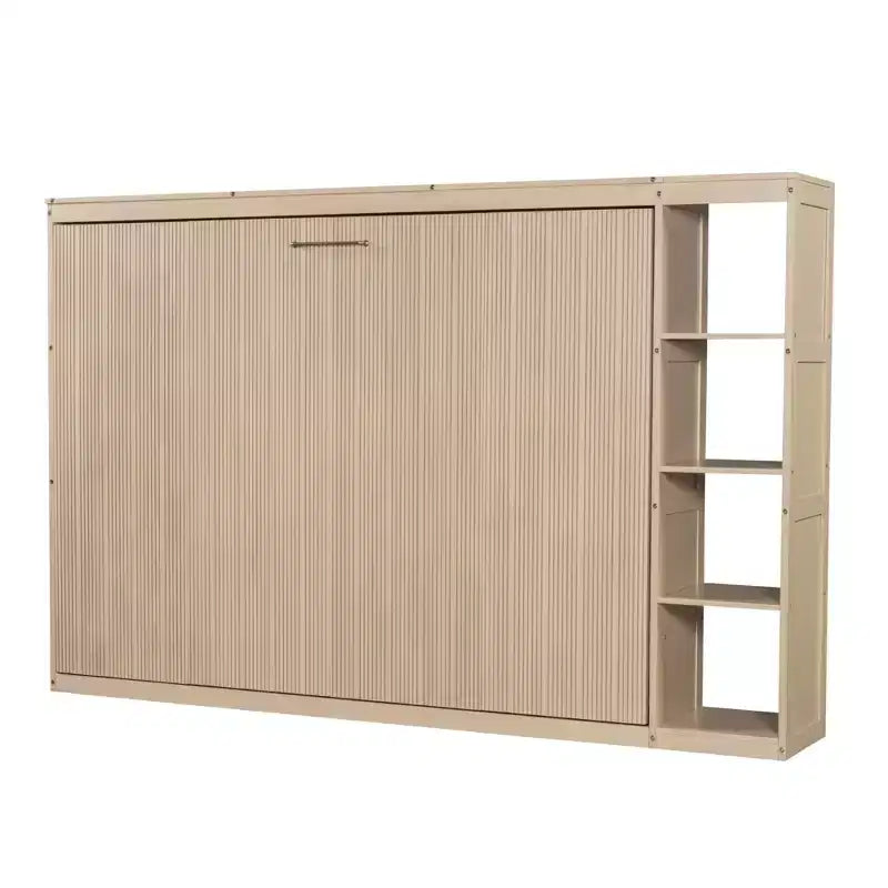 Lit Mural Lit Escamotable avec Étagère, Armoire Lit Pliant Mural pour Chambre d'amis Bureau