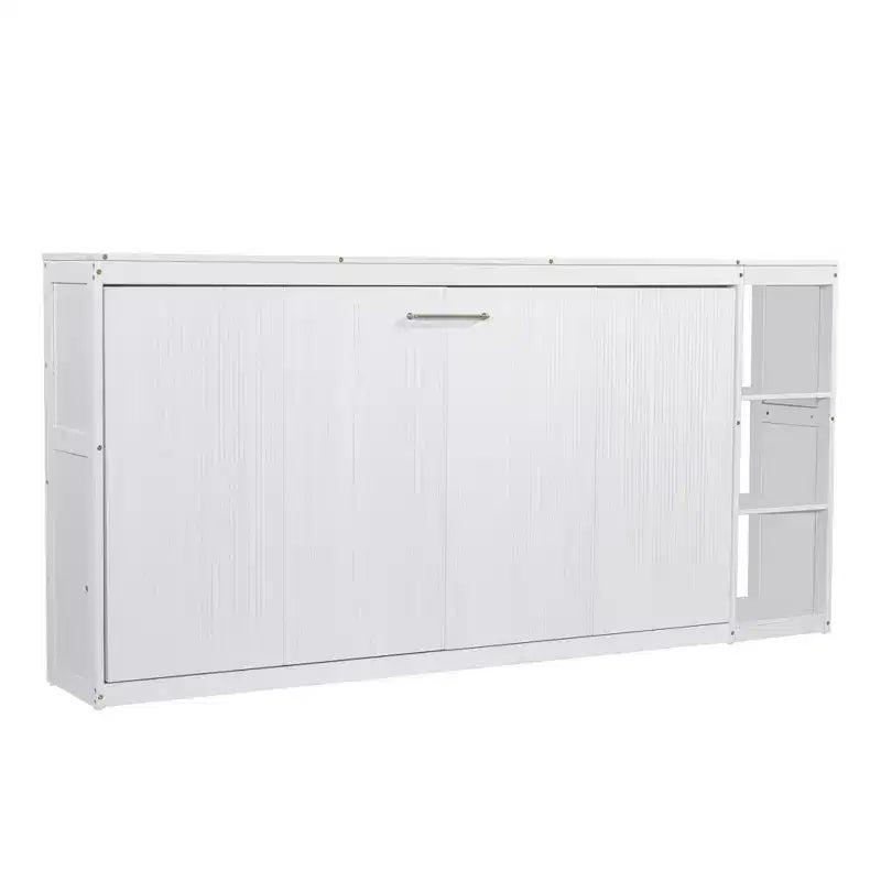 Lit Mural Lit Escamotable avec Étagère, Armoire Lit Pliant Mural pour Chambre d'amis Bureau