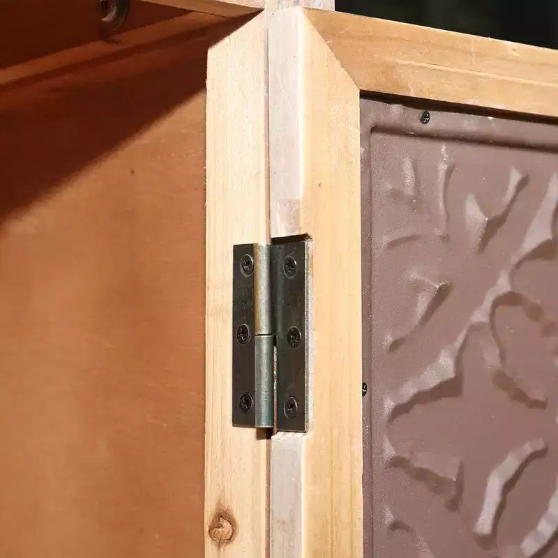 Buffet de rangement en bois de sapin avec 2 portes et 1 tiroir