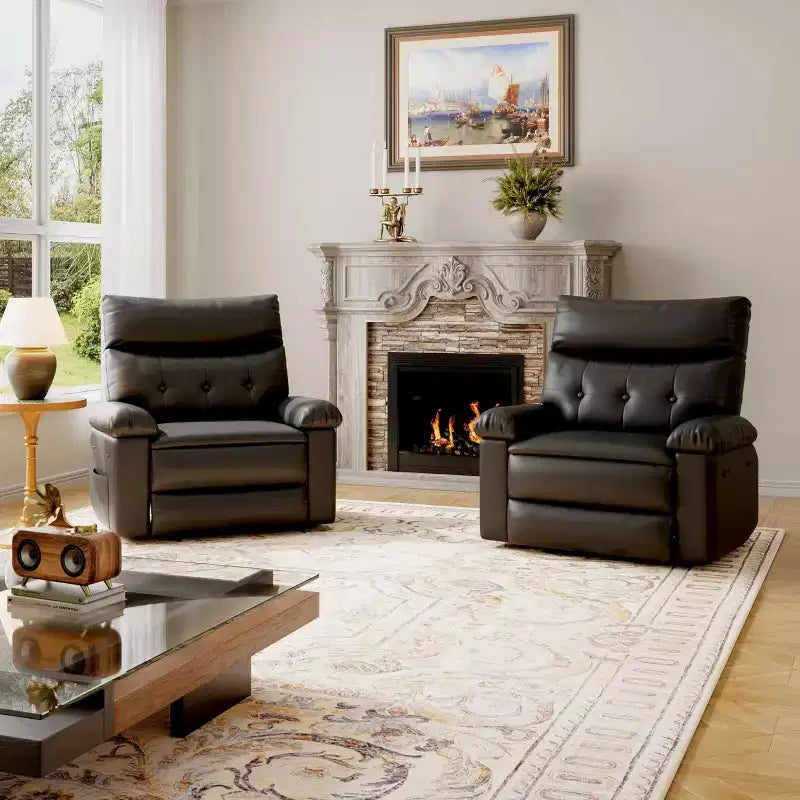 27 Fauteuil inclinable à bascule pivotant surdimensionné, Chauffant et massant, Capacité de 180 kg, Porte-gobelets