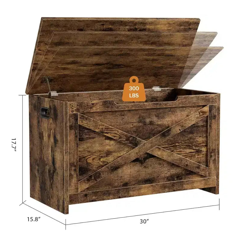 Banc de rangement en bois avec charnière de sécurité et siège polyvalent, grand meuble à chaussures, multifonctionnel, pour entrée, salon, chambre à coucher