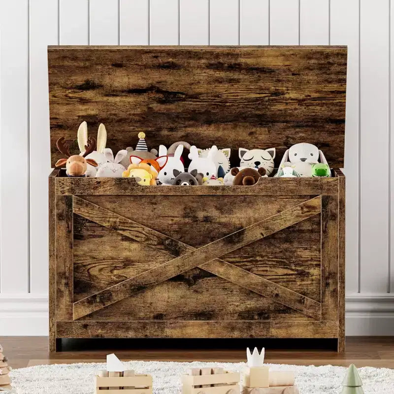 Banc de rangement en bois avec charnière de sécurité et siège polyvalent, grand meuble à chaussures, multifonctionnel, pour entrée, salon, chambre à coucher