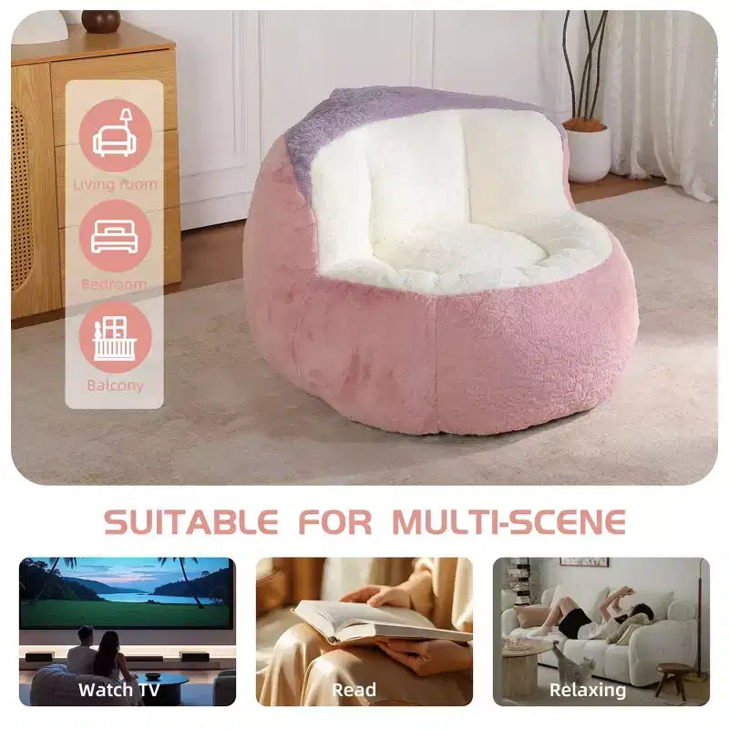 Pouf Géant Canapé, Pouf avec Éponge Déchiquetée, Chaises de Sol pour Adultes, Chaise Longue pour Salon