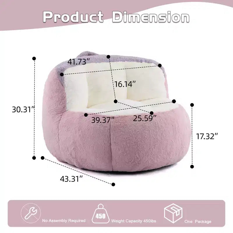 Pouf Géant Canapé, Pouf avec Éponge Déchiquetée, Chaises de Sol pour Adultes, Chaise Longue pour Salon