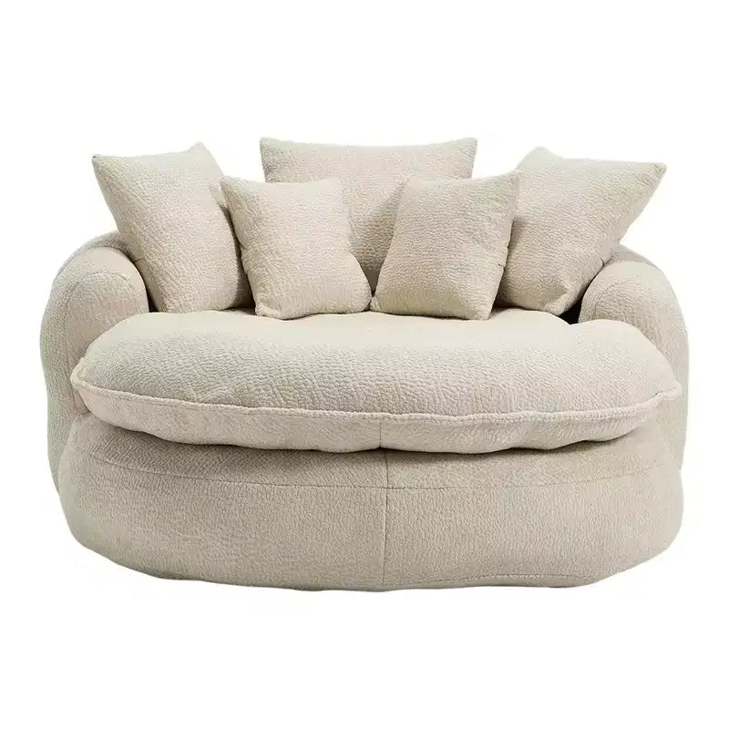 Canapé pouf avec 5 oreillers, grands poufs pour adultes/enfants, chaise de sol géante avec dossier enveloppant pour salon
