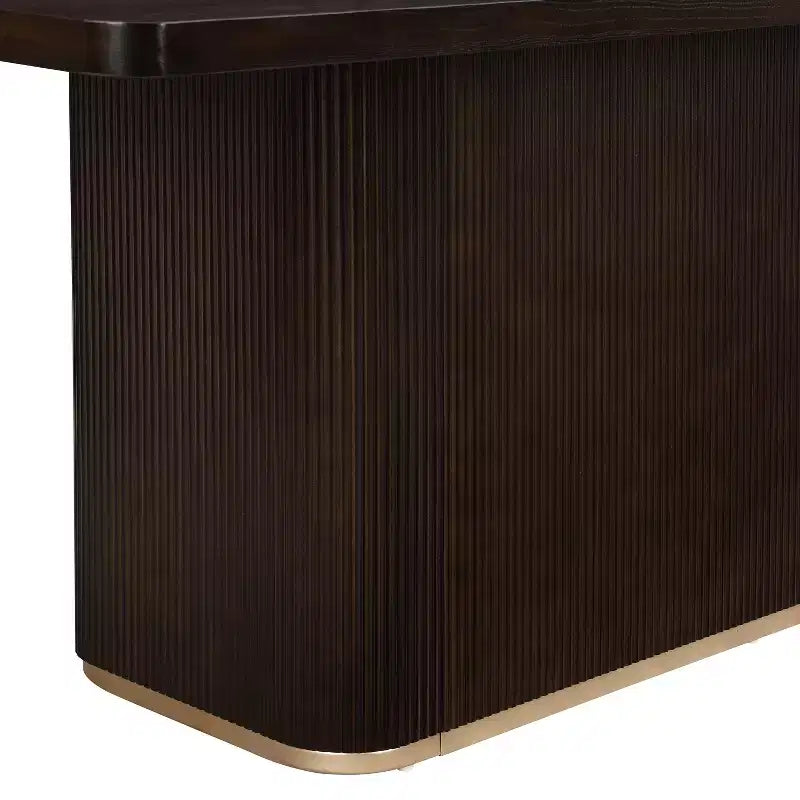 Table de salle à manger rectangulaire 8 places, 84 po, surdimensionnée avec piédestal