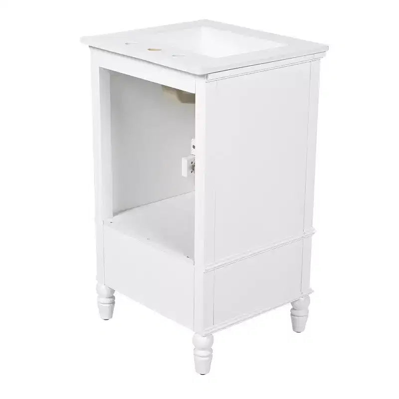 20 petits lavabos-meubles de salle de bain avec rangement, meuble de salle de bain en bois avec tiroirs et portes, blanc