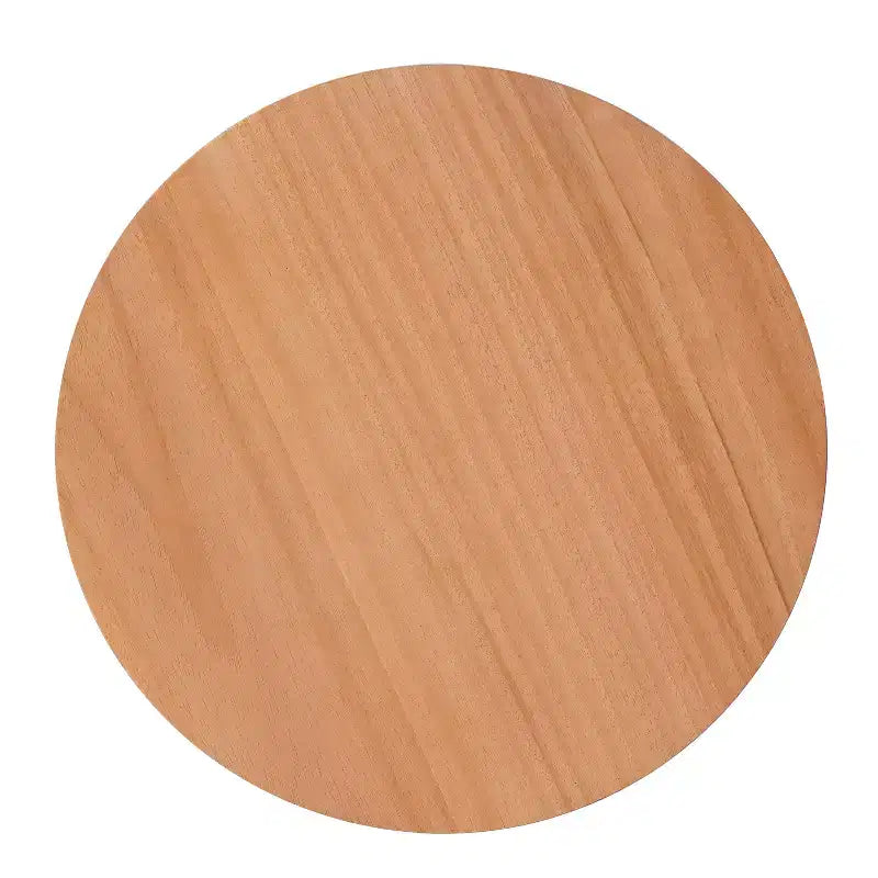 Table d'appoint ronde en rotin avec accent en bois massif d'hévéa, table de bout de 15,7 pouces