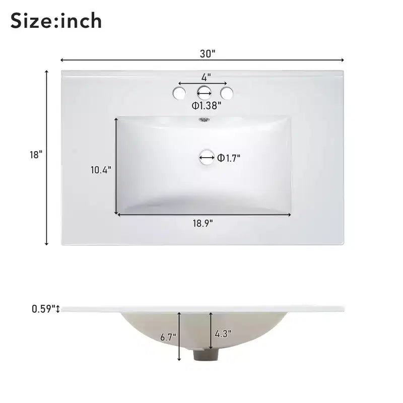 Meuble de lavabo 30 pouces pour petite salle de bain avec rangement, meuble bas de salle de bain avec tiroirs pour petit espace, vert