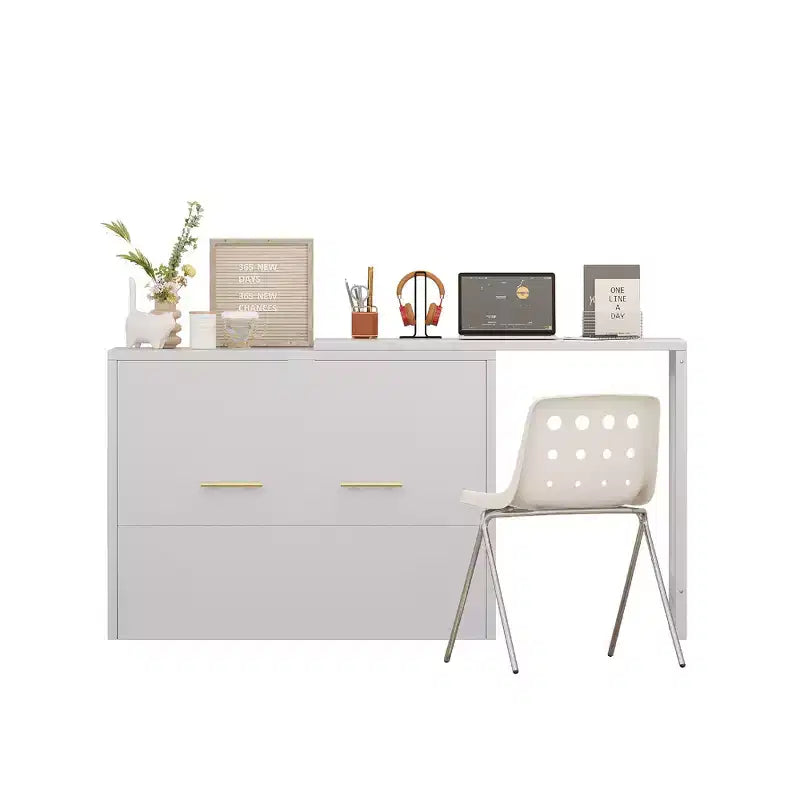 Cadre de lit escamotable simple, commode de chambre avec bureau à position réglable, coussin pliant