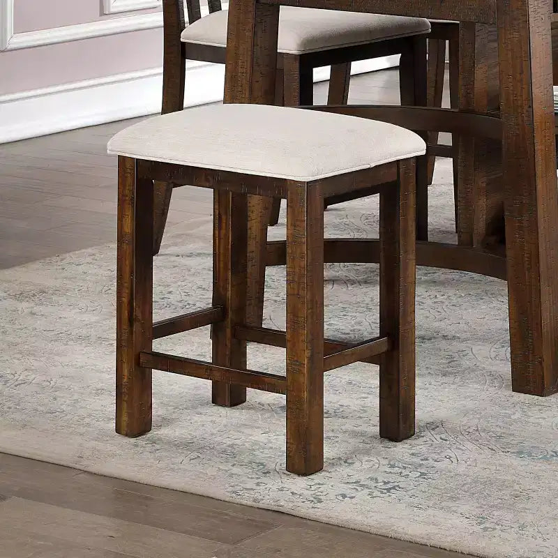 Tabourets de bar hauteur comptoir rustiques Chêne rustique Intérieur + Extérieur
