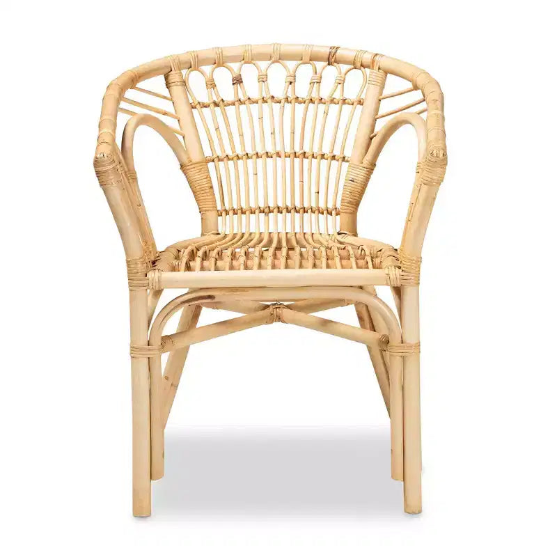 Chaise de salle à manger en rotin naturel/marron