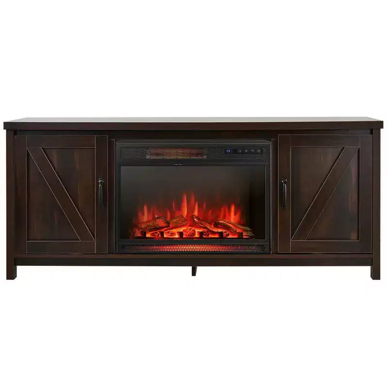 Meuble TV avec cheminée électrique 25 pouces 1350 W et télécommande