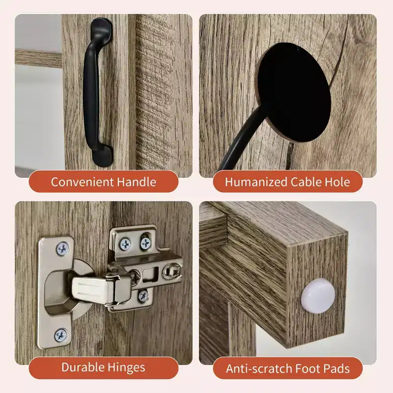 Meuble TV avec cheminée électrique 25 pouces 1350 W et télécommande