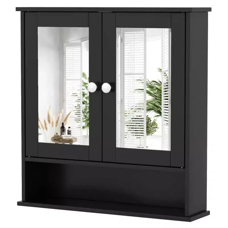Armoire à pharmacie murale pour salle de bain, organisateur de rangement, blanc/gris/marron/noir