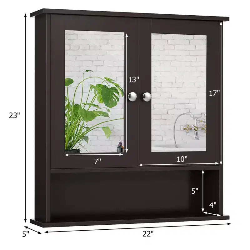 Armoire à pharmacie murale pour salle de bain, organisateur de rangement, blanc/gris/marron/noir