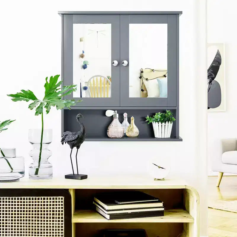 Armoire à pharmacie murale pour salle de bain, organisateur de rangement, blanc/gris/marron/noir